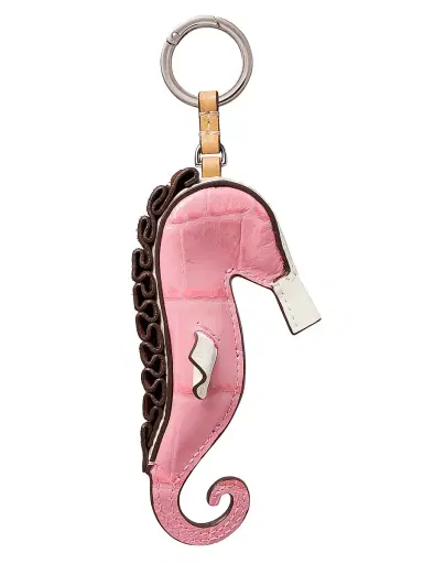 Tory Burch Women's Seahorse Leather Keychain - Rose Sunset | Thumbnail 1