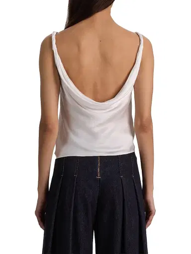 Alice + Olivia Women's Monique Twist Strap Cowl Tank - Off White - Size XL | Thumbnail 5 Alice + Olivia Women's Monique Twist Strap Cowl Tank - Off White - Size XL | Thumbnail 5