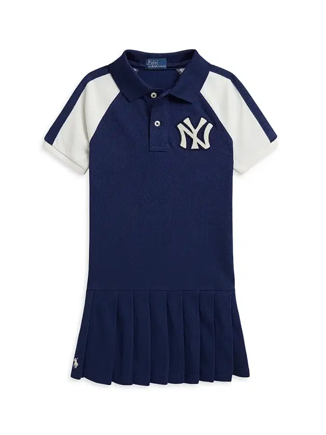Polo Ralph Lauren Little Girl's & Girl's Yankees Cotton Polo Dress - Dark Cobalt