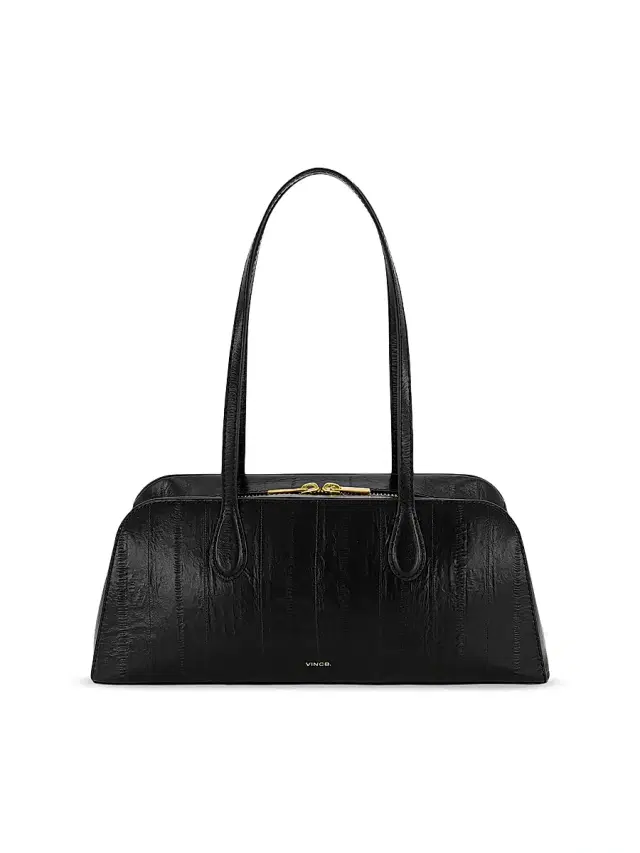 Women's Eel Athene Leather Shoulder Bag - Black