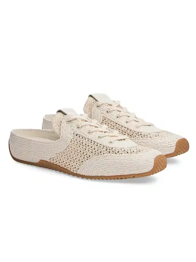 rag & bone Women's Retro Runner Raffia Sneaker Mules - Sea Salt Raffia - Size 10 | Thumbnail 2