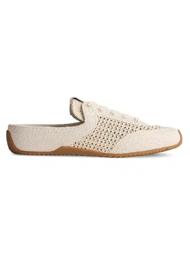 rag & bone Women's Retro Runner Raffia Sneaker Mules - Sea Salt Raffia - Size 10 | Thumbnail 1