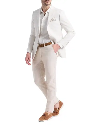 Robert Graham Men's Shawfield Woven Sport Coat - Cream - Size 50 | Thumbnail 2