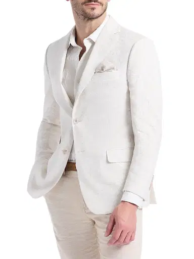 Robert Graham Men's Shawfield Woven Sport Coat - Cream - Size 50 | Thumbnail 3