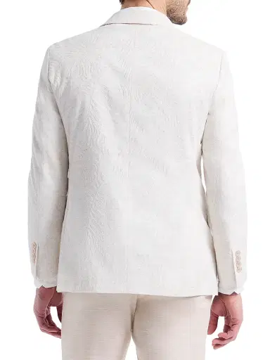 Robert Graham Men's Shawfield Woven Sport Coat - Cream - Size 50 | Thumbnail 4