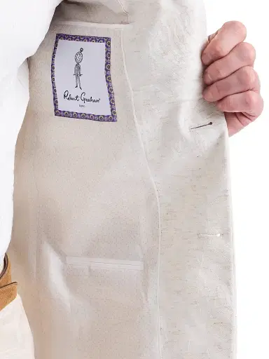 Robert Graham Men's Shawfield Woven Sport Coat - Cream - Size 50 | Thumbnail 6