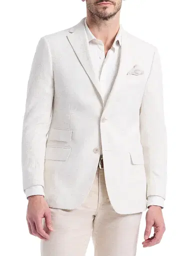 Robert Graham Men's Shawfield Woven Sport Coat - Cream - Size 50 | Thumbnail 1