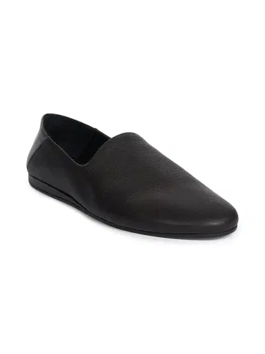 Jacquemus Men's Les Pantoufles Leather Flats - Dark Brown | Thumbnail 2
