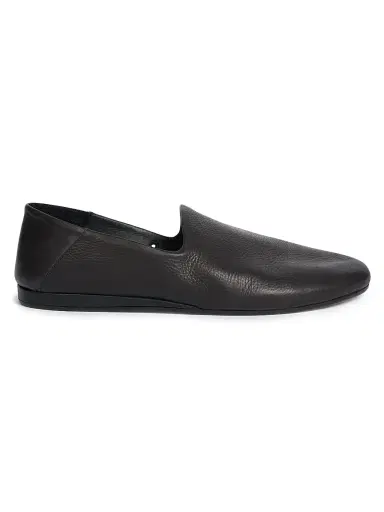 Jacquemus Men's Les Pantoufles Leather Flats - Dark Brown | Thumbnail 1