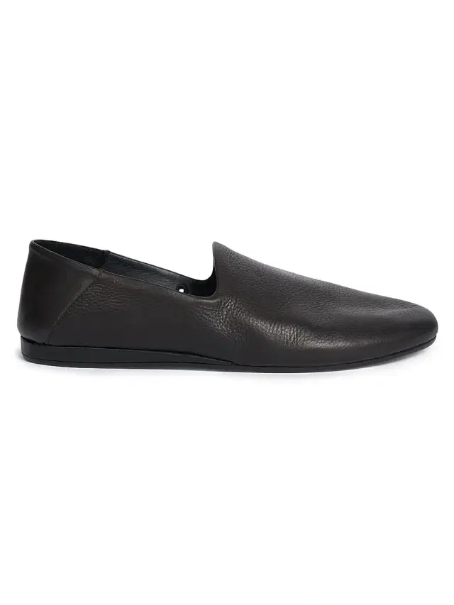 Men's Les Pantoufles Leather Flats - Dark Brown