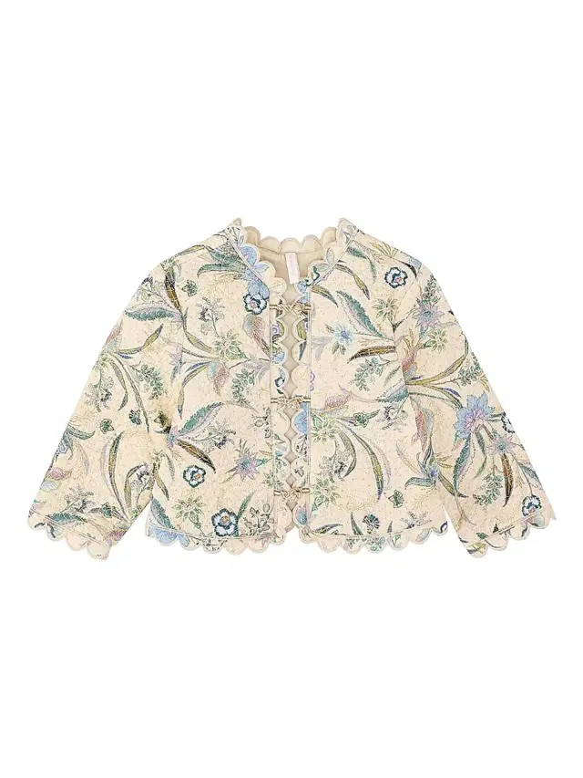 Zimmermann Little Girl's & Girl's Indra Quilted Jacket - Cream Scarf Floral
