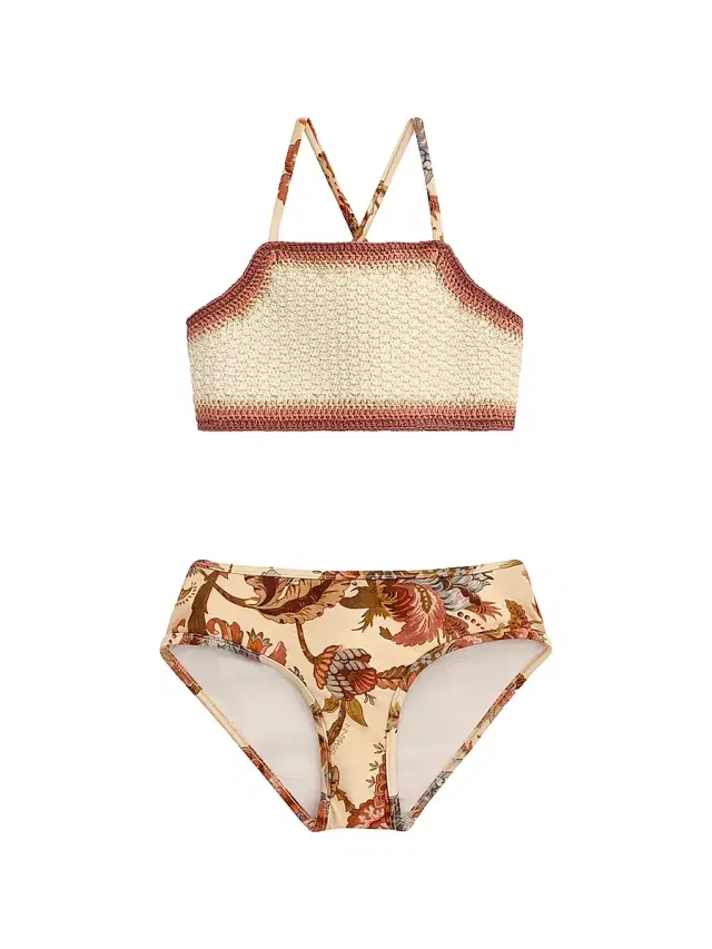 Little Girl's & Girl's Aster Crochet Bikini Little Girl's & Girl's Aster Crochet Bikini