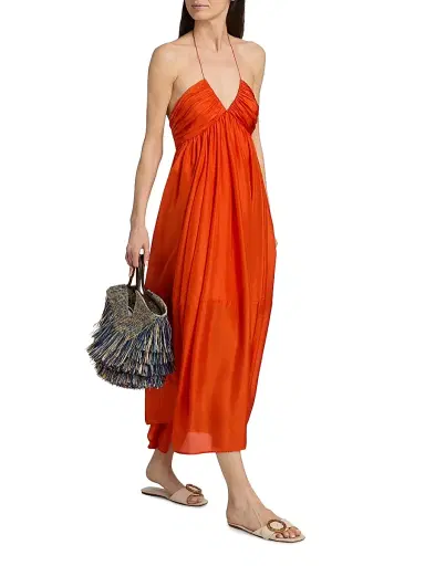 Zimmermann Women's Mahon Silk Halter Maxi Dress | Thumbnail 2 Zimmermann Women's Mahon Silk Halter Maxi Dress | Thumbnail 2