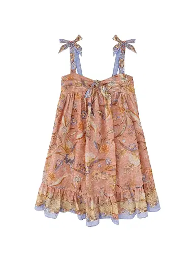 Zimmermann Little Girl's & Girl's Indra Floral Tie-Front Dress | Thumbnail 1 Zimmermann Little Girl's & Girl's Indra Floral Tie-Front Dress | Thumbnail 1