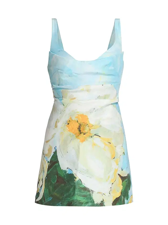 Acler Women's Newcatton Poppy Placement Print Minidress - Poppy Reverie