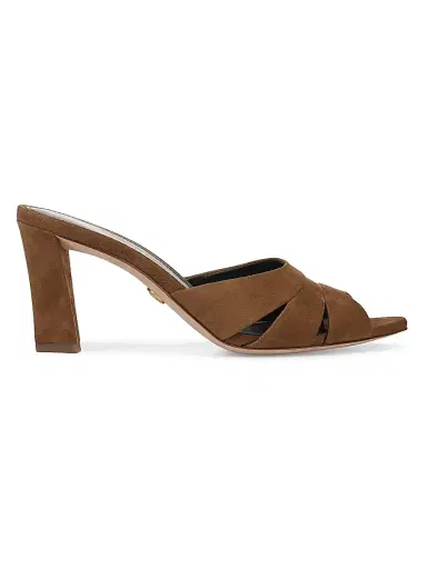Veronica Beard Women's Cassiel 75MM Suede Sandals - Hazelwood | Thumbnail 1