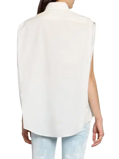 MM6 Maison Margiela Women's Sculpted Cotton Shirt - Off White | Thumbnail 5 MM6 Maison Margiela Women's Sculpted Cotton Shirt - Off White | Thumbnail 5