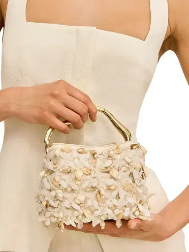 Cult Gaia Women's Solene Mini Beaded Top Handle Bag | Thumbnail 3 Cult Gaia Women's Solene Mini Beaded Top Handle Bag | Thumbnail 3