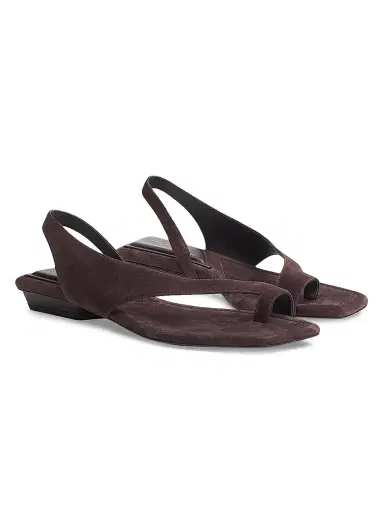 rag & bone Women's Liv Suede Flat Sandals - Dark Suede - Size 11 | Thumbnail 2