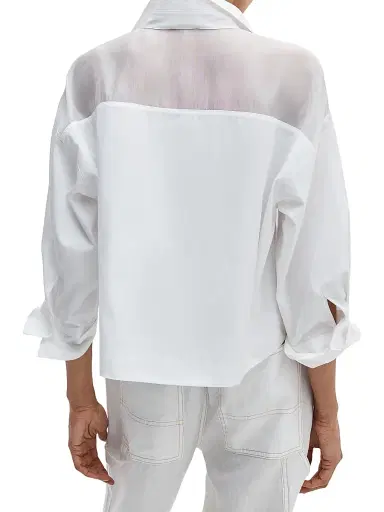 rag & bone Women's Elly Cotton Button-Front Shirt - White - Size XL | Thumbnail 3