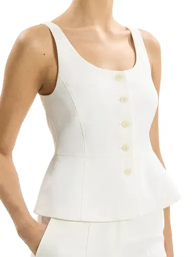 Theory Women's Peplum Linen Vest | Thumbnail 4