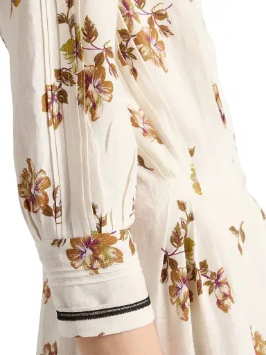 Prada Women's Long Printed Linen Dress | Thumbnail 5 Prada Women's Long Printed Linen Dress | Thumbnail 5