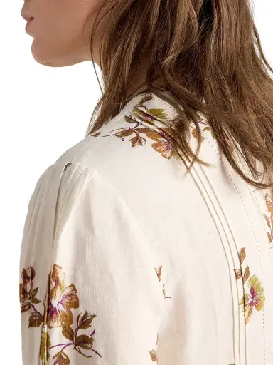 Prada Women's Long Printed Linen Dress - Brown - Size 6 | Thumbnail 6 Prada Women's Long Printed Linen Dress - Brown - Size 6 | Thumbnail 6