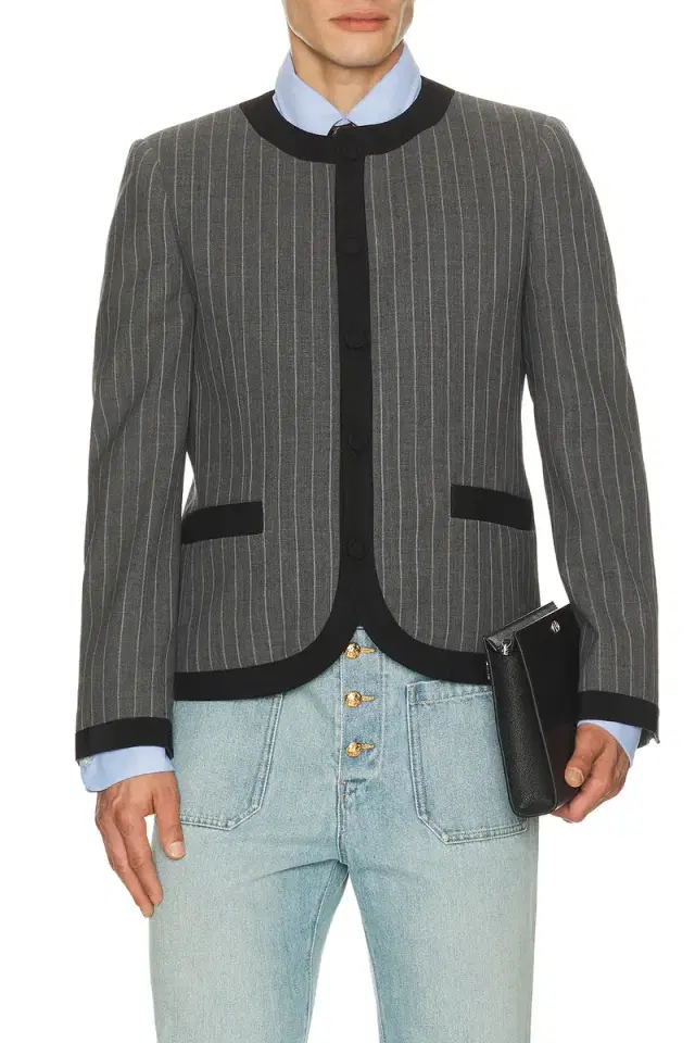 Valentino Giacca Faded Pinstripe Jacket