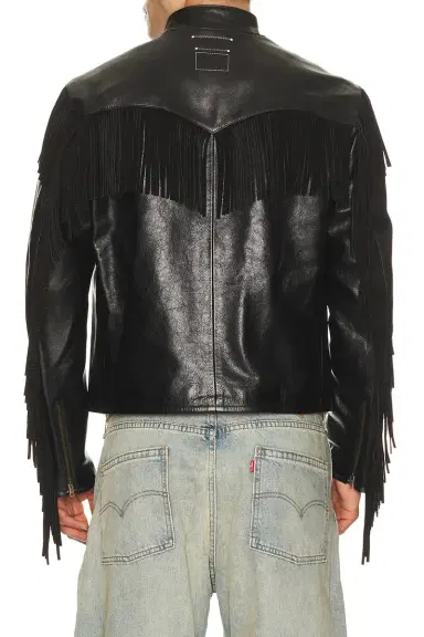 Austin Post Leather Fringed Western Cafe Racer | Thumbnail 2 Austin Post Leather Fringed Western Cafe Racer | Thumbnail 2