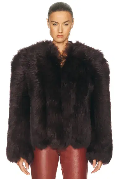Chloé Silky Iron Lambskin Shearling Jacket | Thumbnail 2 Chloé Silky Iron Lambskin Shearling Jacket | Thumbnail 2