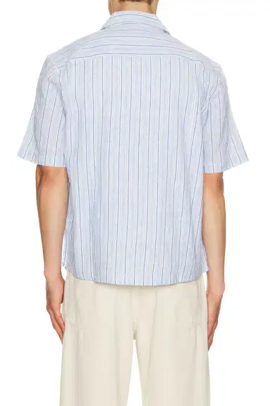 Corridor Linen Broadstripe Short Sleeve Shirt | Thumbnail 2