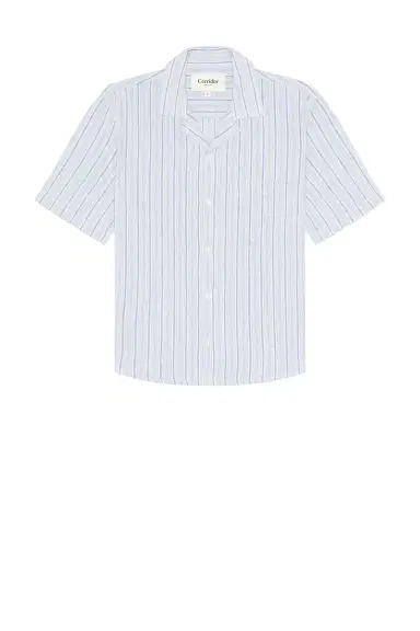 Corridor Linen Broadstripe Short Sleeve Shirt | Thumbnail 4