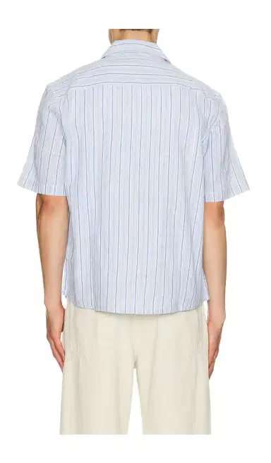 Corridor Linen Broadstripe Short Sleeve Shirt | Thumbnail 7