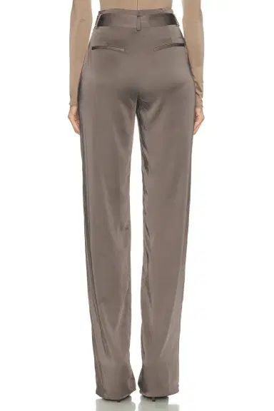 Lapointe Lightweight Satin Belted Pant | Thumbnail 4 Lapointe Lightweight Satin Belted Pant | Thumbnail 4