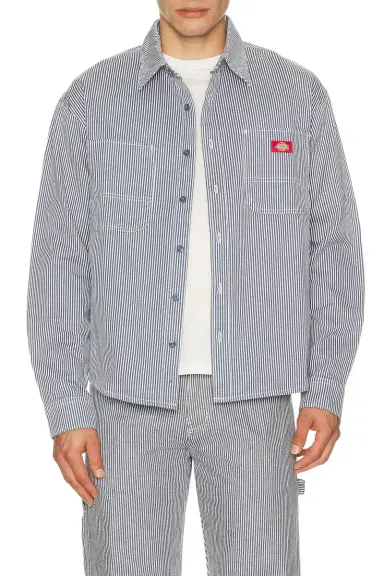 Dickies Hickory Long Sleeve Work Shirt | Thumbnail 1