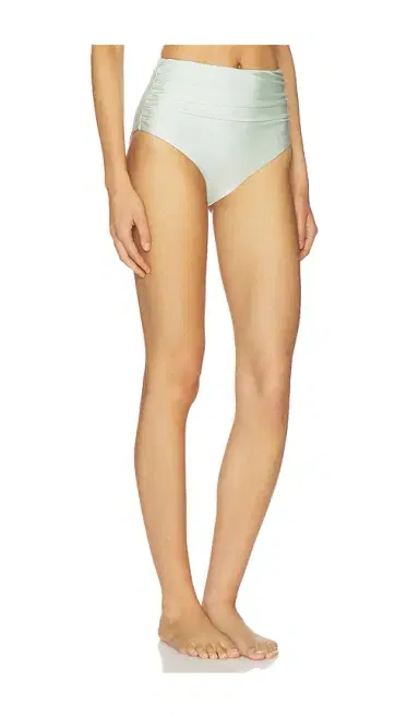 Simkhai Teya High Waisted Ruched Bikini Bottom | Thumbnail 2
