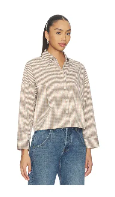 LNA Kayleigh Check Blouse | Thumbnail 2