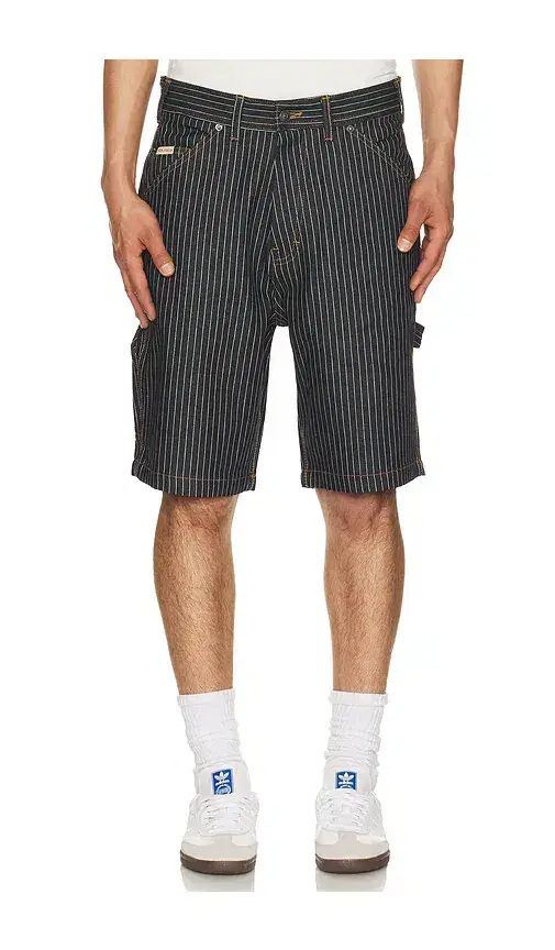 Dennis Striped Denim Shorts