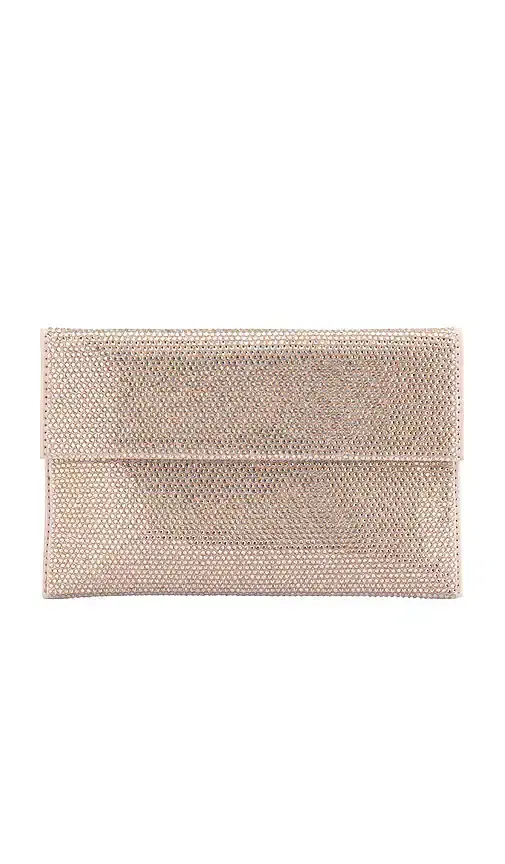 olga berg Cara Crystal Envelope Clutch