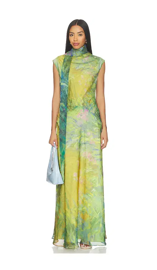 Yellow The Label Irises Monet Maxi Dress