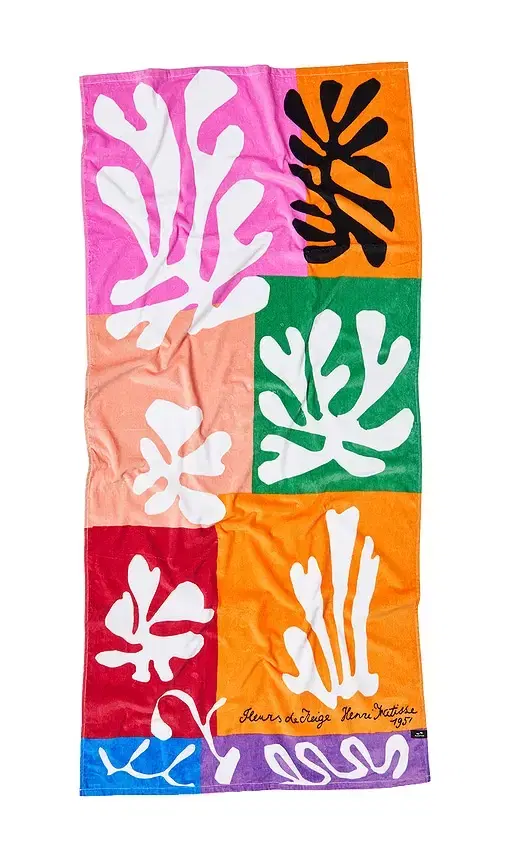 Slowtide Snow Flowers Towel