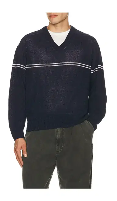 Dunst Striped V Neck Striped Sweater | Thumbnail 1