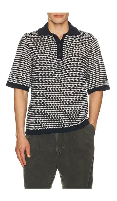 PEREGRINE Island Crochet Button Polo | Thumbnail 1