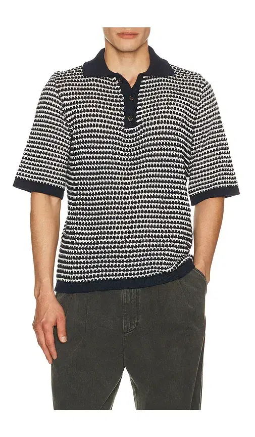 Island Crochet Button Polo