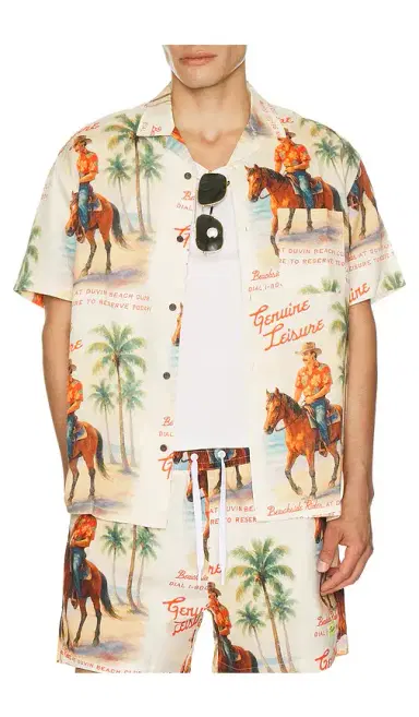 Duvin Design Beach Ranch Button Up Shirt | Thumbnail 1