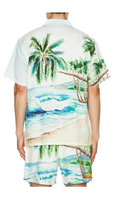 Duvin Design Postcard Button Up Shirt | Thumbnail 2