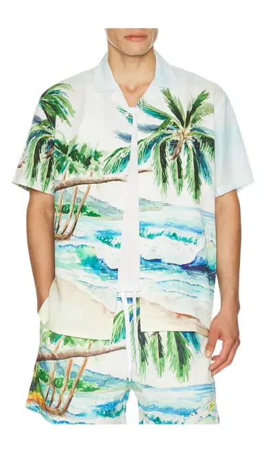 Duvin Design Postcard Button Up Shirt | Thumbnail 1