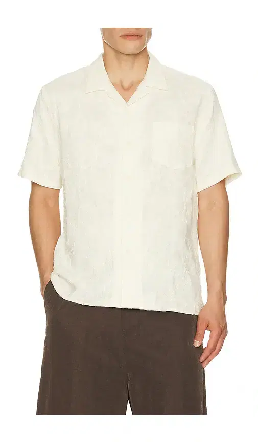 Embroidered Floral Short Sleeve Cabana Shirt