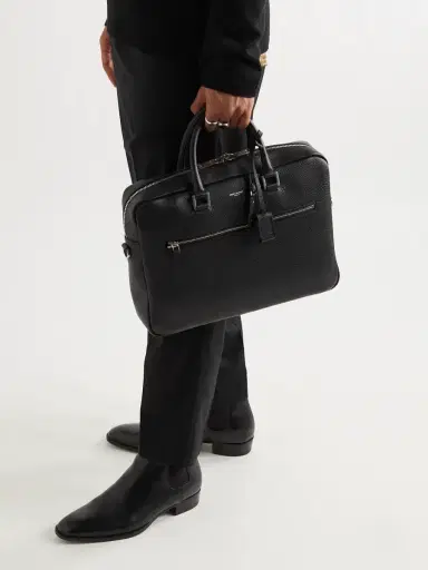Saint Laurent Full-Grain Leather Briefcase - Men | Thumbnail 2 Saint Laurent Full-Grain Leather Briefcase - Men | Thumbnail 2