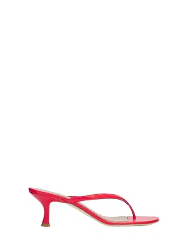 Staud Women's Freja 60MM Leather Kitten-Heel Sandals - Red Rose - Size 11 | Thumbnail 1